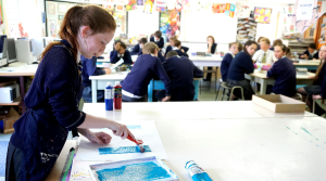 Photo of children working in a classroom